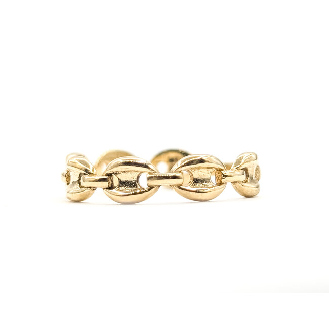 Ring Gucci Link 14ky 4.5mm Sz7 2.11g 226042006