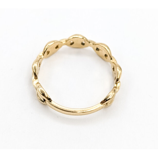 Ring Gucci Link 14ky 4.5mm Sz7 2.11g 226042006