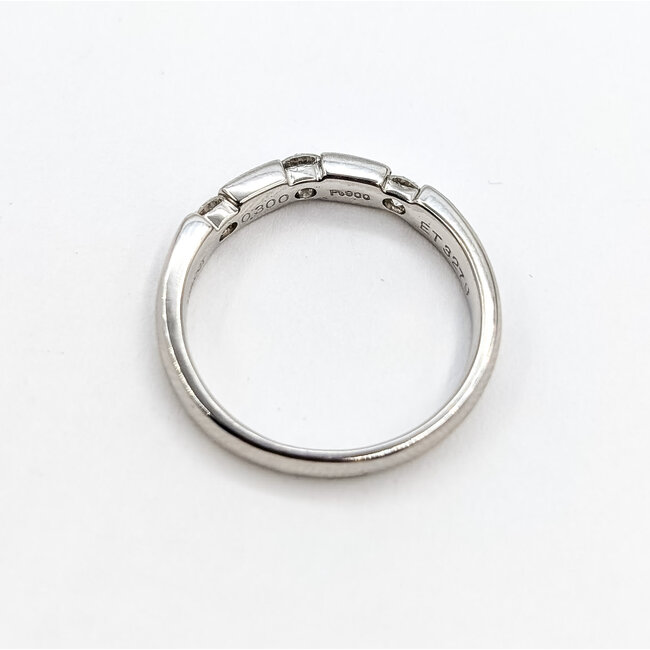 Ring 3-Stone .30ctw Round Diamonds 900pt 3.2mm Sz6.75 5.4g 126030004
