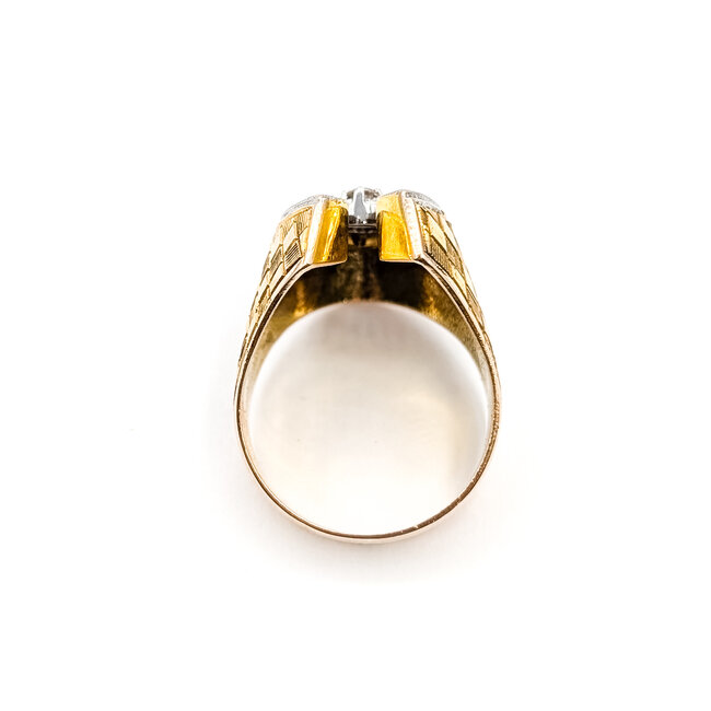 Ring Horseshoe .10ctw 10ky 15mm Sz7.5 5.68g 226040017
