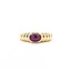 Ring Ribbed .80ct Ruby 14ky Sz5.5 3.1g 126050010