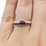 Ring Ribbed .80ct Ruby 14ky Sz5.5 3.1g 126050010