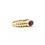 Ring Ribbed .80ct Ruby 14ky Sz5.5 3.1g 126050010