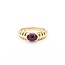 Ring Ribbed .80ct Ruby 14ky Sz5.5 3.1g 126050010