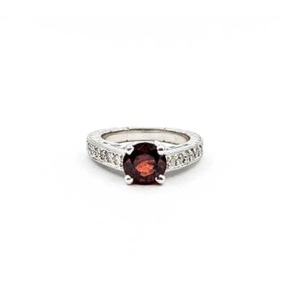 Ring Vintage Style .24ctw Round Diamonds 1.70ct Red Spinel 14kw Sz6 6.7g 126050005