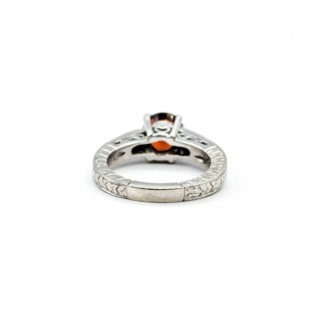 Ring Vintage Style .24ctw Round Diamonds 1.70ct Red Spinel 14kw Sz6 6.7g 126050005