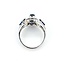 Ring Vintage Style .15ctw Round Diamonds 1.0ctw Blue Sapphire 14kw Sz6 5.8g 126050001