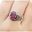 Ring Red Synthetic Stone 14kw Sz7.25 5.7g 126050008