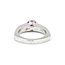 Ring Euro Shank .20ctw Round Diamonds Pink Sapphire 14kw Sz6 7.3g 126050004