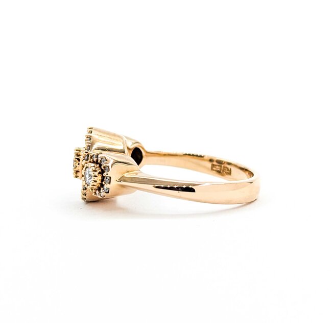 Ring Floral .50ctw Round Diamonds 18kr Sz6 7.0g 126050002