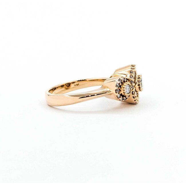 Ring Floral .50ctw Round Diamonds 18kr Sz6 7.0g 126050002