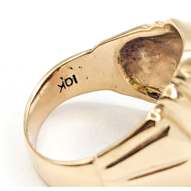 Ring Red Synthetic Stone 10ky Sz6.5 6.5g 126050006