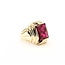 Ring Red Synthetic Stone 10ky Sz6.5 6.5g 126050006