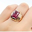 Ring Red Synthetic Stone 10ky Sz6.5 6.5g 126050006