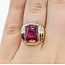 Ring Red Synthetic Stone 10ky Sz6.5 6.5g 126050006