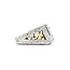 Ring Scroll .25ctw Round Diamonds 14ktt Sz7 6.4g 126050003