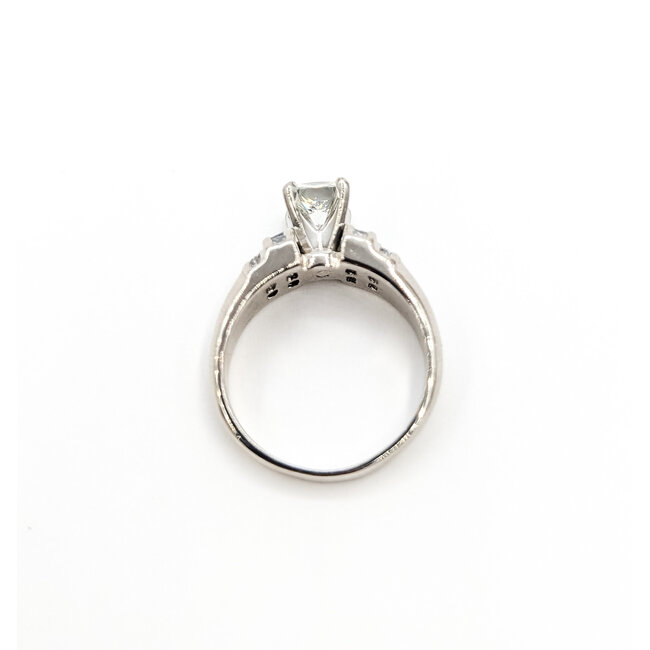 Ring Engagement 1.00ct Princess Diamond .25ctw Diamonds 900pt 5mm Sz6 226040012
