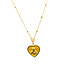 Necklace Virgin Mary Hear Charm Rolo Link 21ky .8x.8" 18" 7.79g 126042049