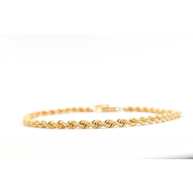 Bracelet Rope 18ky 3.1mm 8" 8.43g 126042051