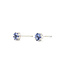 Earrings Front-Back 7mm Freshwater Pearl .59ctw Tanzanite 14kw .6x.25" 2.49g 126050018