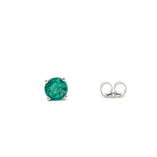 Earrings Stud 0.50ctw Emerald 14kw 4mm .74g 126050014