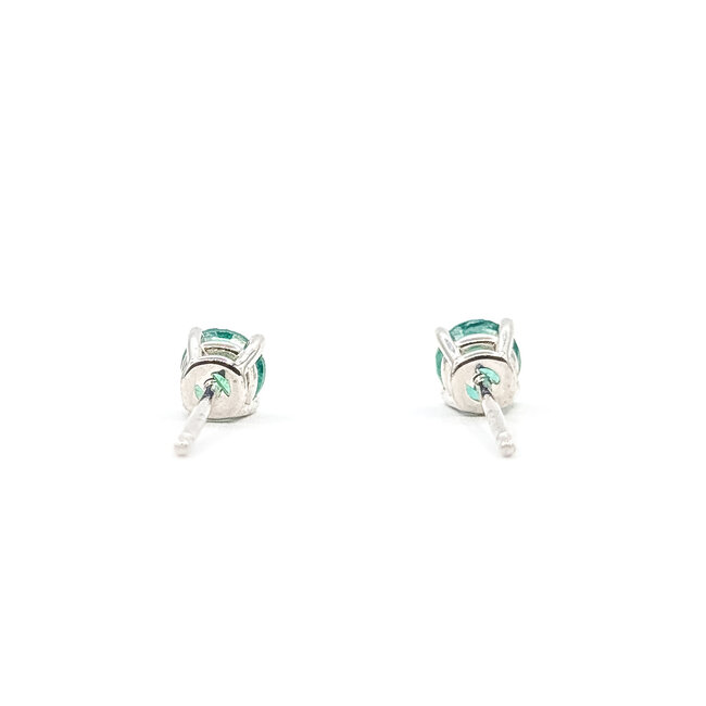 Earrings Stud 0.50ctw Emerald 14kw 4mm .74g 126050014