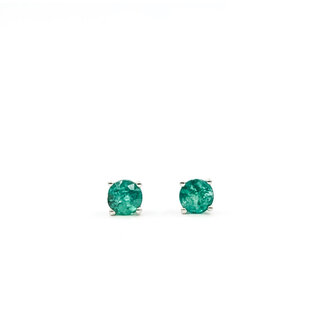 Earrings Stud 0.50ctw Emerald 14kw 4mm .74g 126050015