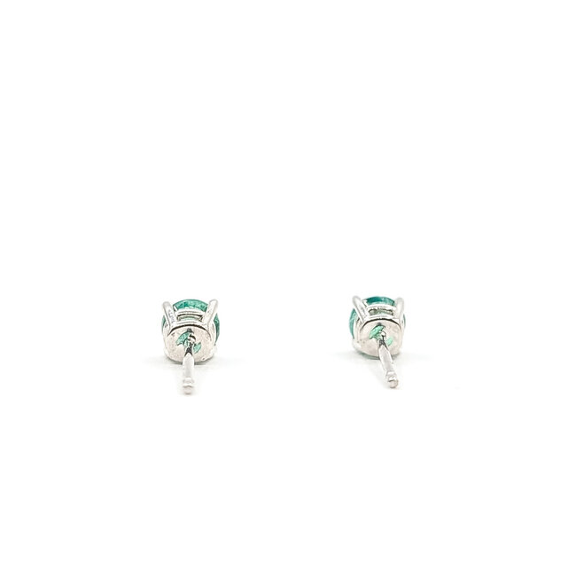 Earrings Stud 0.50ctw Emerald 14kw 4mm .74g 126050015
