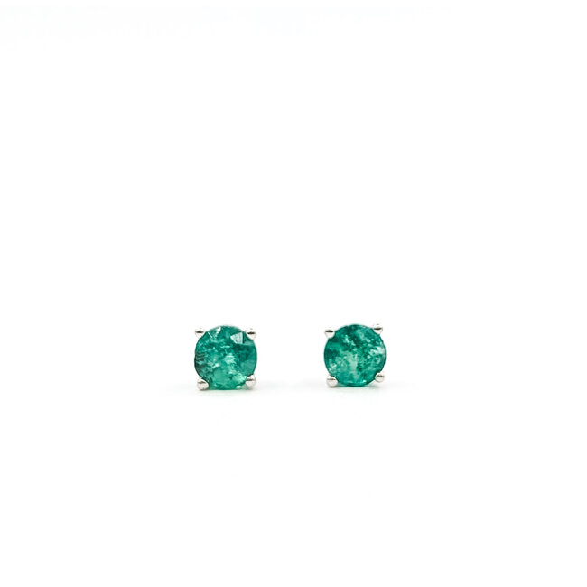 Earrings Stud 0.50ctw Emerald 14kw 4mm .74g 126050014