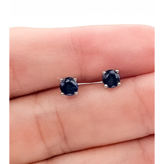 Earrings Stud 4mm Sapphire 14kw 4mm .82g 126050016