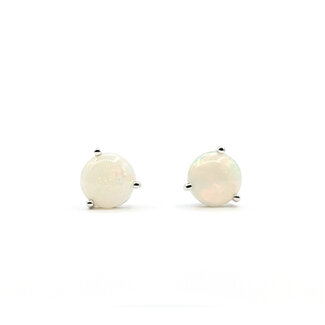 Earrings Stud 1.49ctw Opal 14kw 7mm 1.47g 126050013
