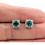 Earrings Stud 0.16ctw Round Diamonds 0.57ctw Emerald 14kw 7mm 1.46g 126050017