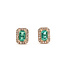 Earrings Stud 0.14ctw Round Diamonds 0.47ctw Emerald 14kr .25x.2" 1.30g 126050011