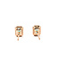 Earrings Stud 0.14ctw Round Diamonds 0.47ctw Emerald 14kr .25x.2" 1.30g 126050011