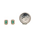 Earrings Stud 0.14ctw Round Diamonds 0.47ctw Emerald 14kr .25x.2" 1.30g 126050011