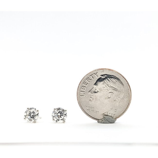 Earrings Stud 1.10ctw Round Lab-Grown Diamond 5.2mm 14kw 5.2mm 1.05g 126050019
