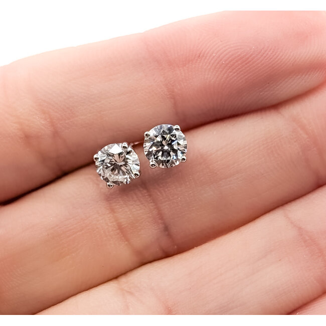 Earrings Stud 1.10ctw Round Lab-Grown Diamond 5.2mm 14kw 5.2mm 1.05g 126050019