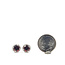Earrings Stud 0.15ctw Round Diamonds 2.02ctw Garnet 14kw 8mm 1.38g 126050012
