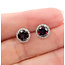 Earrings Stud 0.15ctw Round Diamonds 2.02ctw Garnet 14kw 8mm 1.38g 126050012