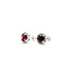 Earrings Stud 0.15ctw Round Diamonds 2.02ctw Garnet 14kw 8mm 1.38g 126050012