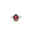 Ring 7-Stone 0.10ctw Round Diamonds 2.28ctw Garnet 10kw 2mm Sz5 2.46g 126050024