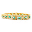 Bracelet Tennis 6ctw Round Diamonds 3.4ctw Emerald 25.81g 8.5mm 7" 25.81g 126050026