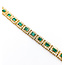 Bracelet Tennis 6ctw Round Diamonds 3.4ctw Emerald 25.81g 8.5mm 7" 25.81g 126050026