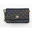 Handbag Chanel Classic Wallet On Chain WOC Black Caviar Crystal CC 126055011