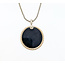 Pendant David Yurman Cable Onyx & MOP .18ctw Round Diamonds Sterling 2.4x1.8" 24" 38.58g 126050031