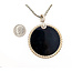 Pendant David Yurman Cable Onyx & MOP .18ctw Round Diamonds Sterling 2.4x1.8" 24" 38.58g 126050031