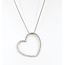 Pendant Heart .50ctw Round Diamonds 18kw 1.4x1.25" 16" 8.76g 126050028