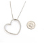 Pendant Heart .50ctw Round Diamonds 18kw 1.4x1.25" 16" 8.76g 126050028