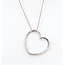 Pendant Heart .50ctw Round Diamonds 18kw 1.4x1.25" 16" 8.76g 126050028