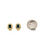 Earrings Stud Halo .33ctw Round Diamonds 1.50ctw Green Emerald 14ky .4x.3" 5.46g 126050030